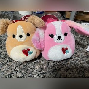 squishmallow stevon & beemie valentine set